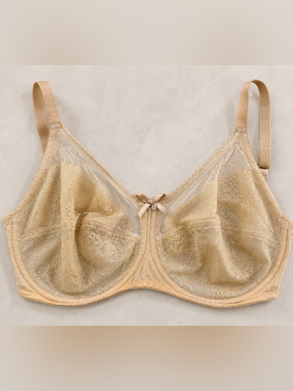 Wacoal Retro Chic Nude Lace Underwire Bra Style 855186 Size 38G